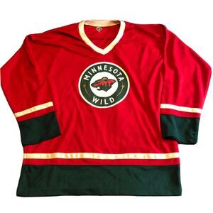 Minnesota Wild L Large Hockey Jersey NHL print logo Red